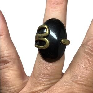 Black and Gold Statement Ring